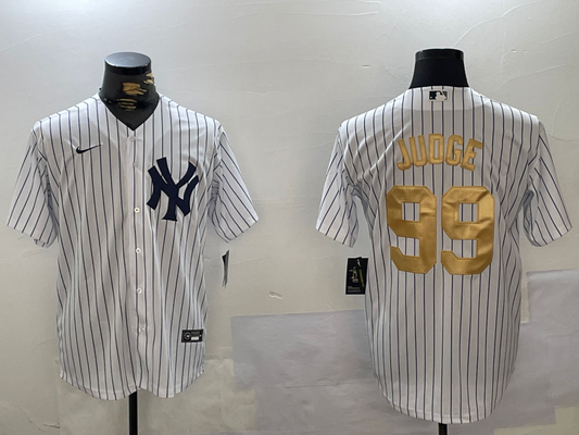 Men's New York Yankees Aaron Judge #99 White Player Game Jersey