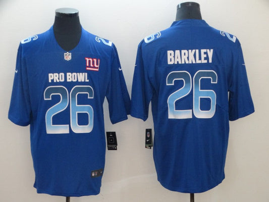 Men's New York Giants Saquon Barkley #26 Blue All Star Player Game Jersey