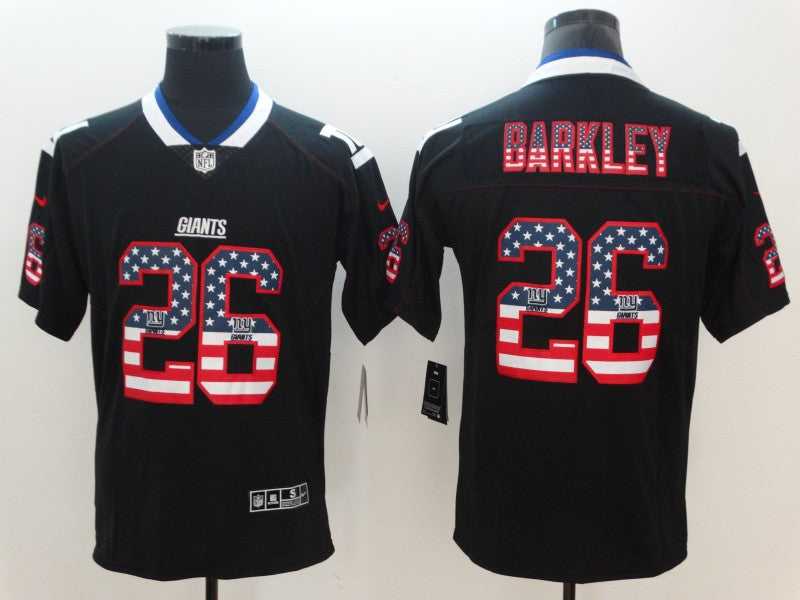 Men's New York Giants Saquon Barkley #26 Black Player Fashion Jersey