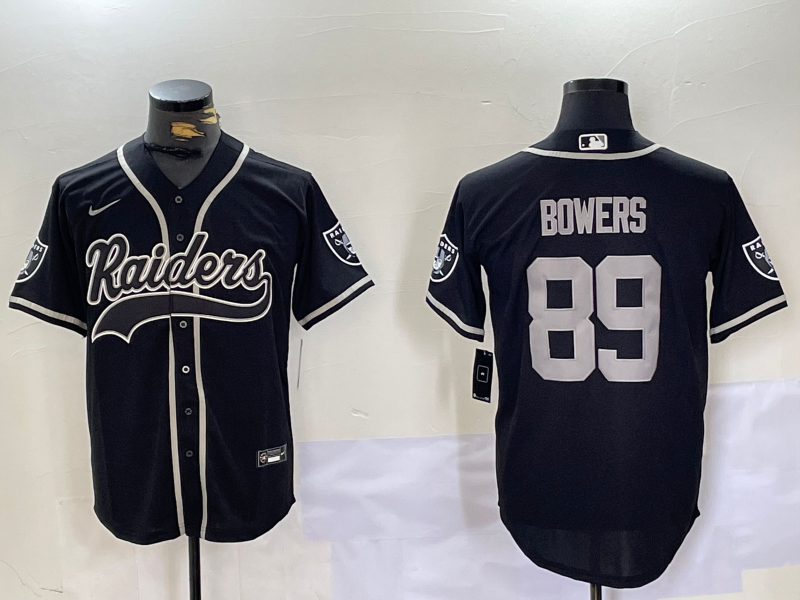 Men's Las Vegas Raiders Brock Bowers #89 Black Player Game Jersey