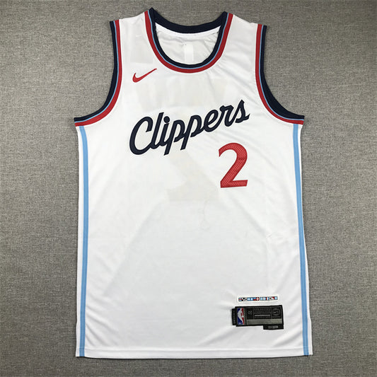 Men's LA Clippers Kawhi Leonard #2 White Swingman Jersey