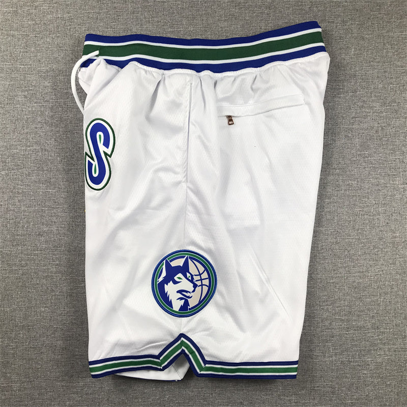 Men's Minnesota Timberwolves White Pocket Shorts