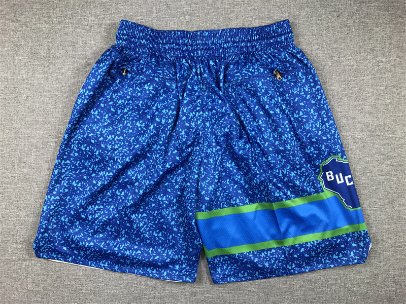 Men's Milwaukee Bucks Blue 2023/24 Pocket Shorts City Edition