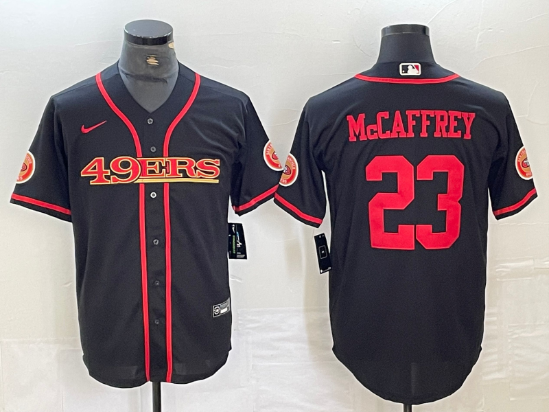 Men's San Francisco 49ers Christian McCaffrey #23 Black Joint Edition Player Jersey