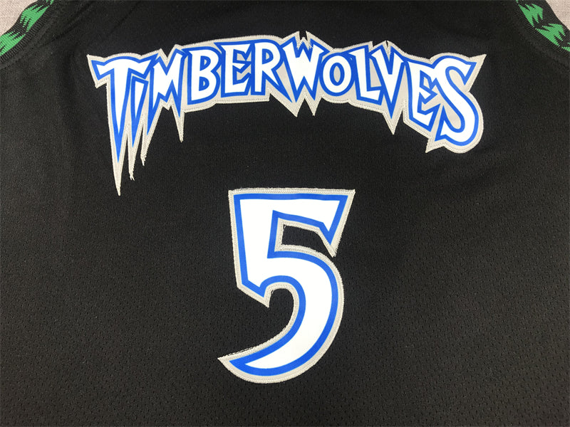 Men's Minnesota Timberwolves Anthony Edwards #5 Black Swingman Jersey