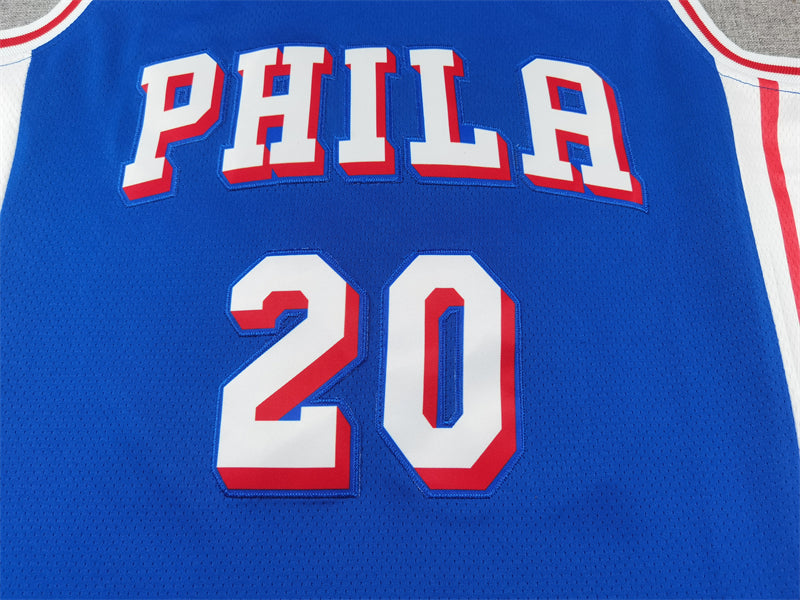 Men's Philadelphia 76ers Jared McCain #20 Royal Swingman Jersey - Icon Edition