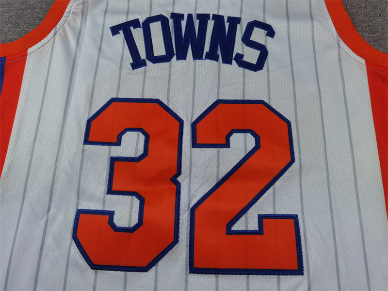 Men's New York Knicks Karl-Anthony Towns #32 White 2024/25 Swingman Player Jersey - City Edition