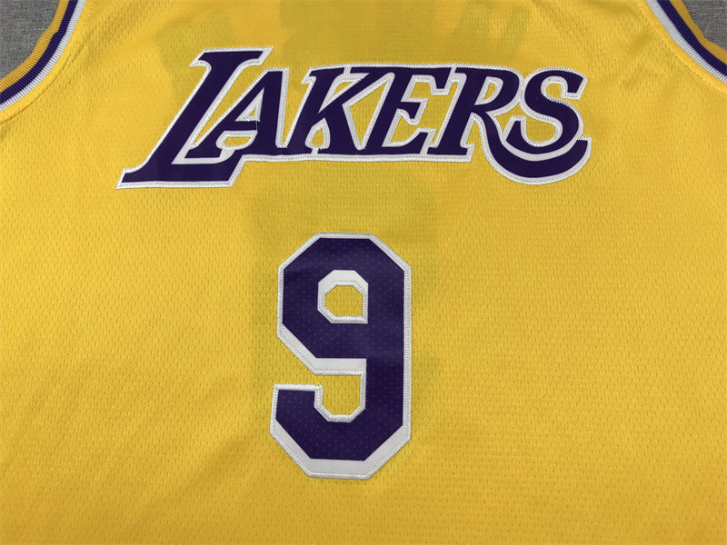 Men's Los Angeles Lakers Bronny James #9 Gold Swingman Player Jersey - Icon Edition