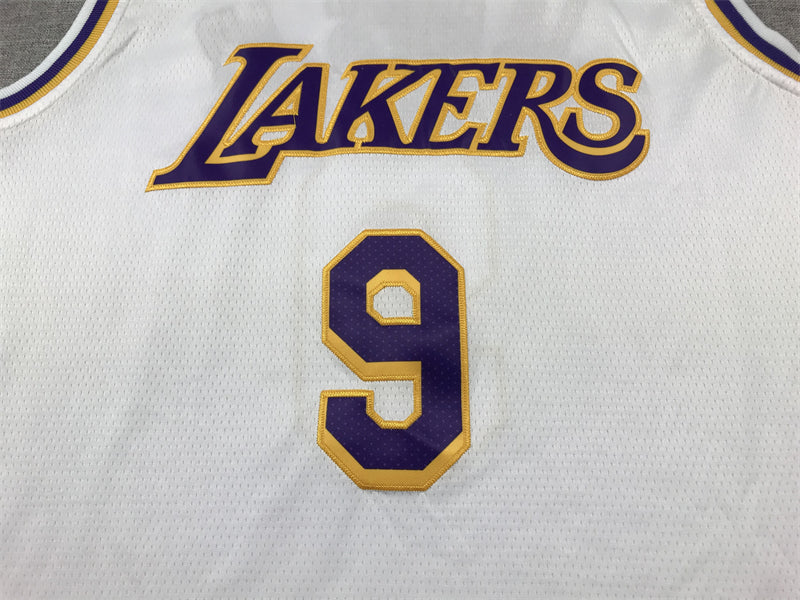 Men's Los Angeles Lakers Bronny James #9 White Swingman Player Jersey - Association Edition