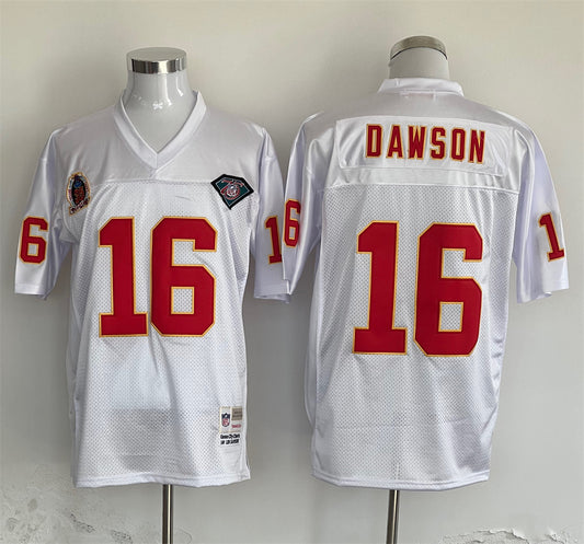 Men's Kansas City Chiefs Len Dawson Mitchell & Ness White Legacy Replica Jersey