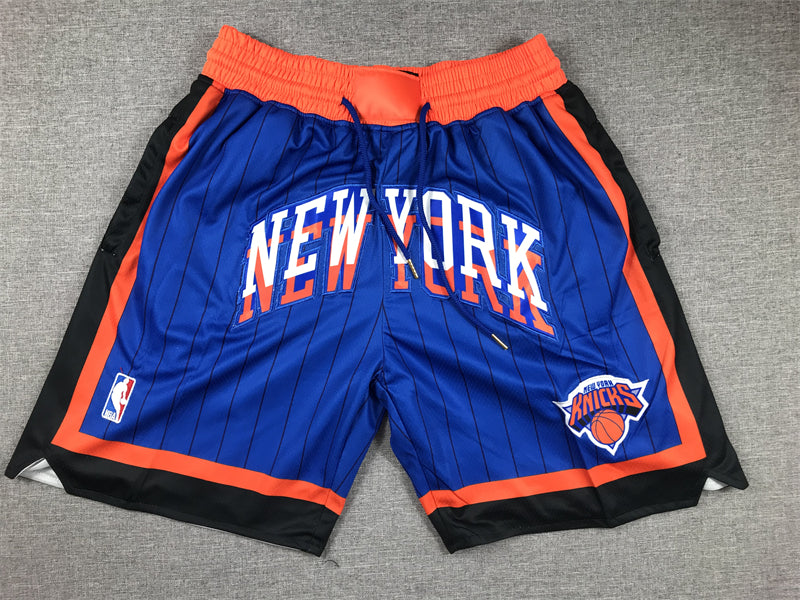 Men's New York Knicks Blue City Edition Pocket Shorts