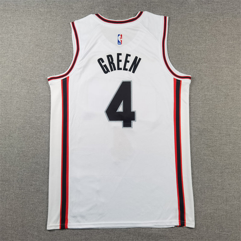 Men's Houston Rockets Jalen Green #4 White 2024/25 Swingman Player Jersey - City Edition