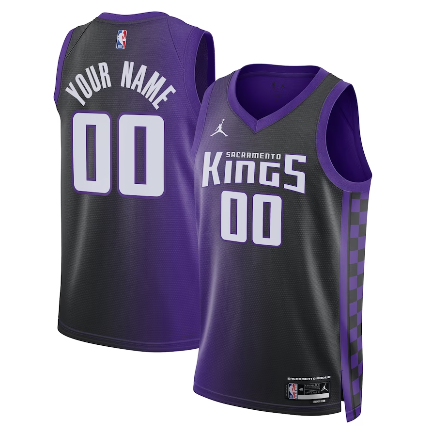 Men's Sacramento Kings Purple Swingman Custom Jersey - Statement Edition