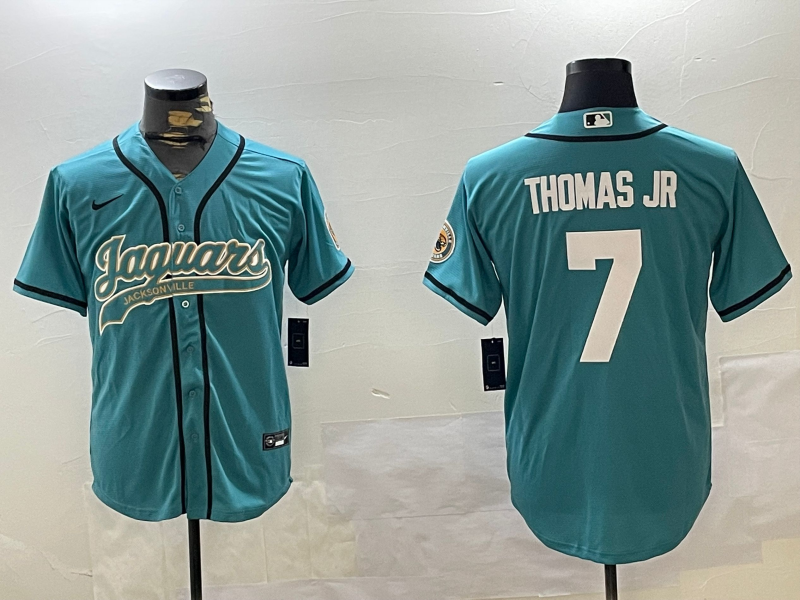 Men's Jacksonville Jaguars Brian Thomas Jr #7 Teal Player Game Jersey