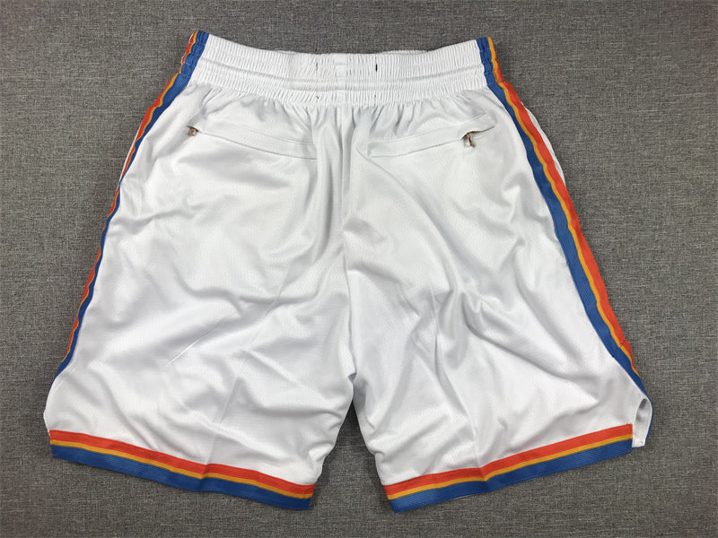 Men's Oklahoma City Thunder White Association Edition Pocket Shorts