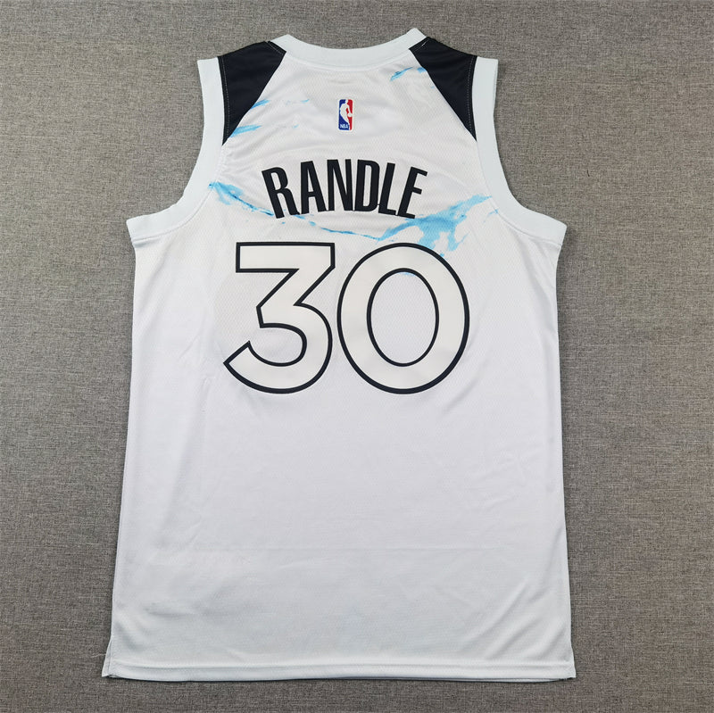 Men's Minnesota Timberwolves Julius Randle #30 White 2024/25 Swingman Player Jersey - City Edition