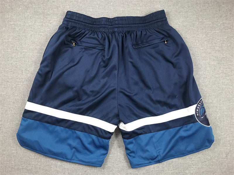 Men's Minnesota Timberwolves Navy Icon Edition Pocket Shorts