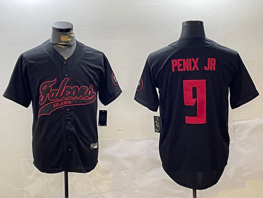 Men's Atlanta Falcons Michael Penix Jr. #9 Black Player Game Jersey