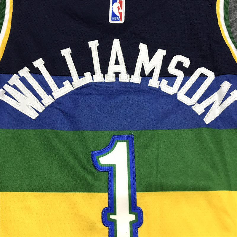 Men's New Orleans Pelicans Zion Williamson #1 Navy Swingman Jersey