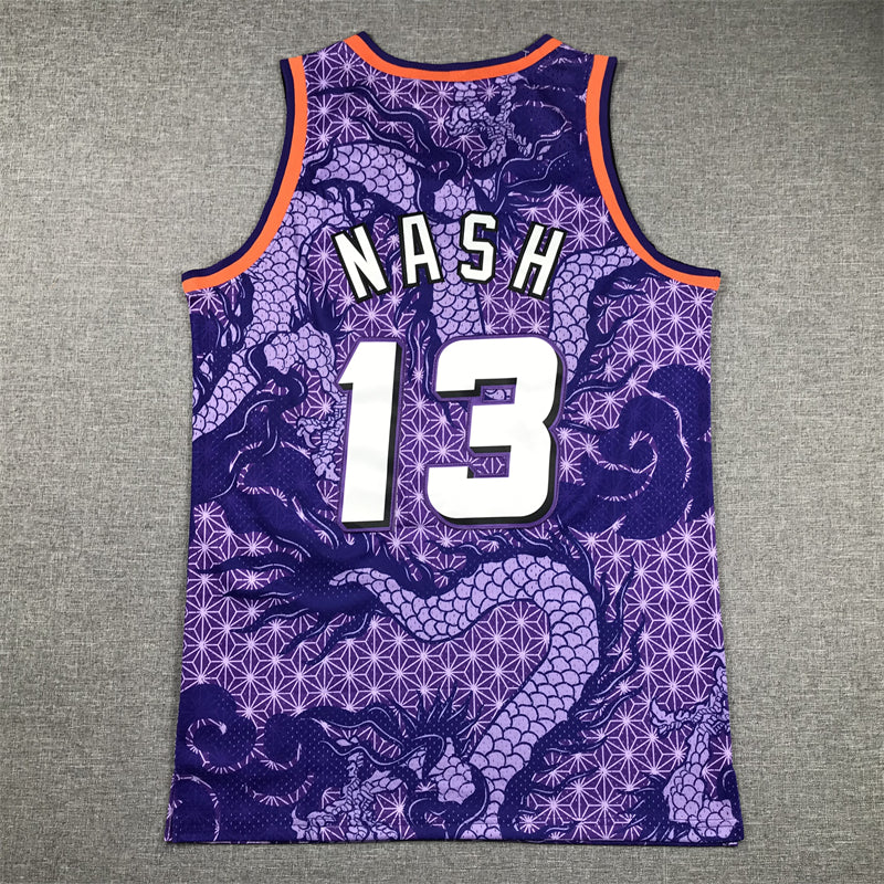 Men's Phoenix Suns Steve Nash #13 Purple Year of Dragon Edition Swingman Jersey