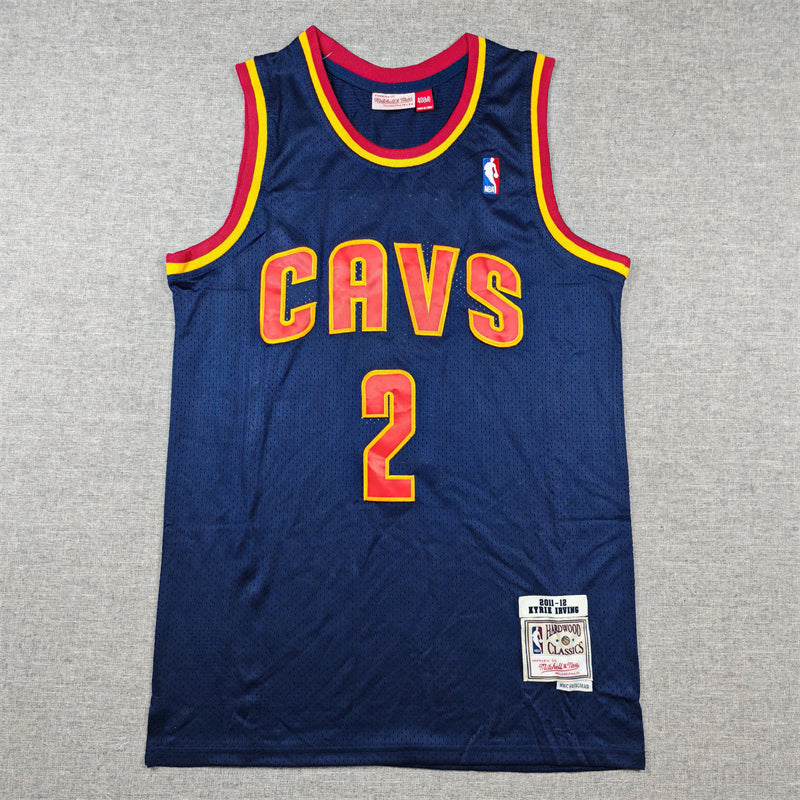 Men's Cleveland Cavaliers Kyrie Irving #2 Navy 2011/12 Hardwood Classics Swingman Jersey