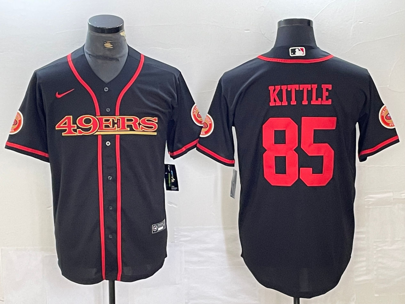 Men's San Francisco 49ers George Kittle #85 Black Joint Edition Player Jersey