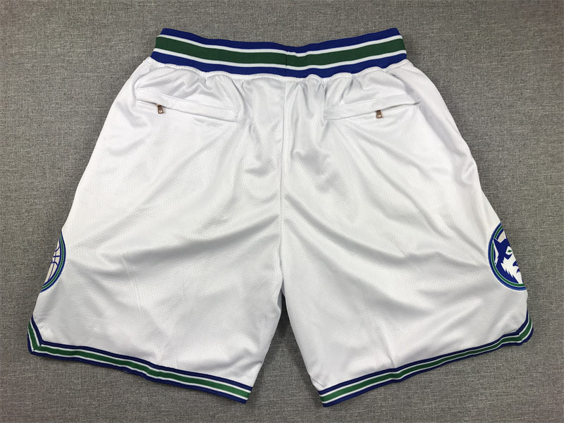 Men's Minnesota Timberwolves White Pocket Shorts