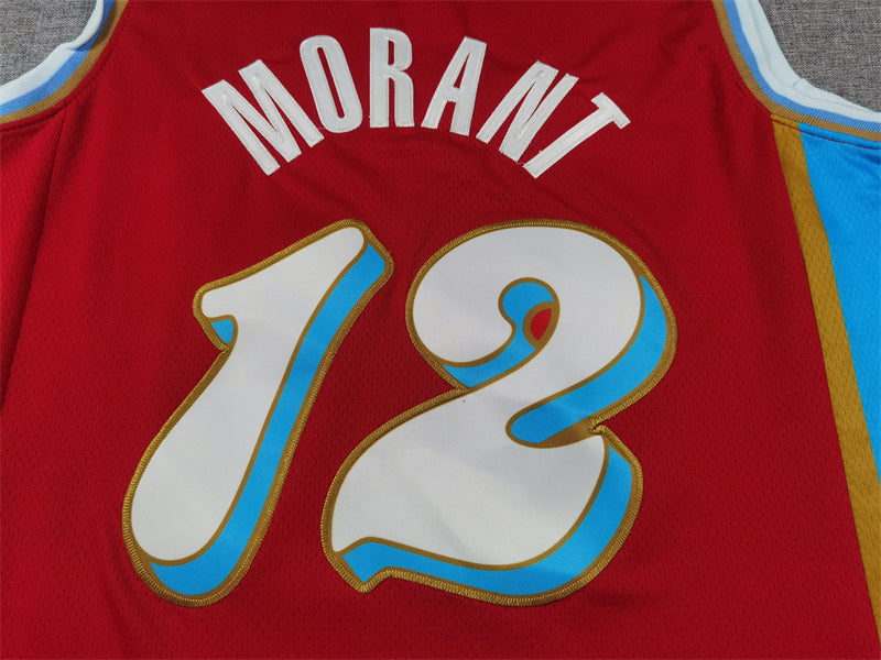 Men's Memphis Grizzlies Ja Morant #12 Red 2024/25 Swingman Player Jersey - City Edition