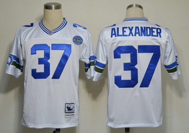 Men's Seattle Seahawks Shaun Alexander Mitchell & Ness White Legacy Replica Jersey