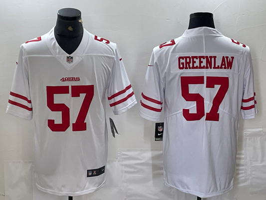 Men's San Francisco 49ers Dre Greenlaw #57 White Game Player Jersey