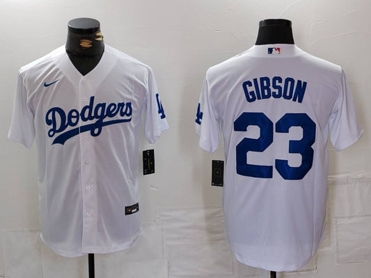 Men's Los Angeles Dodgers Kirk Gibson #23 White Home Replica Player Jersey