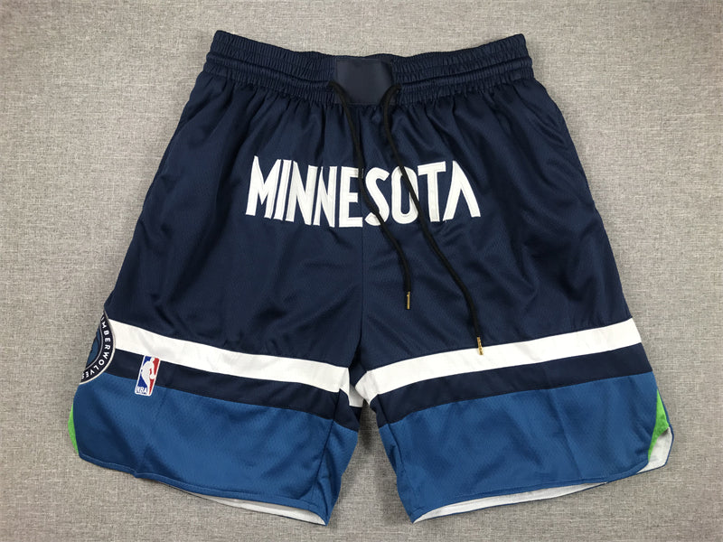 Men's Minnesota Timberwolves Navy Icon Edition Pocket Shorts