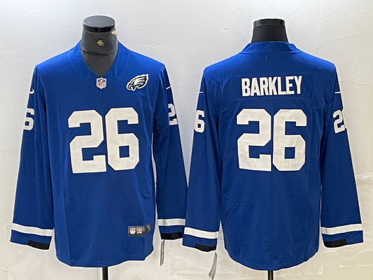 Men's Philadelphia Eagles Saquon Barkley #26 Blue Player Game Jersey