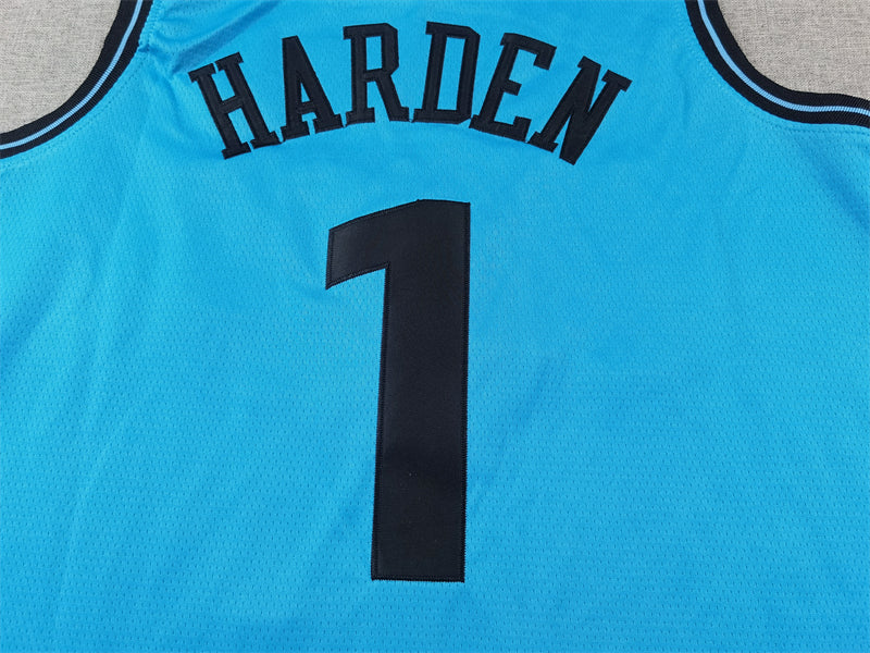 Men's LA Clippers James Harden #1 Light Blue 2024/25 Swingman Player Jersey - City Edition