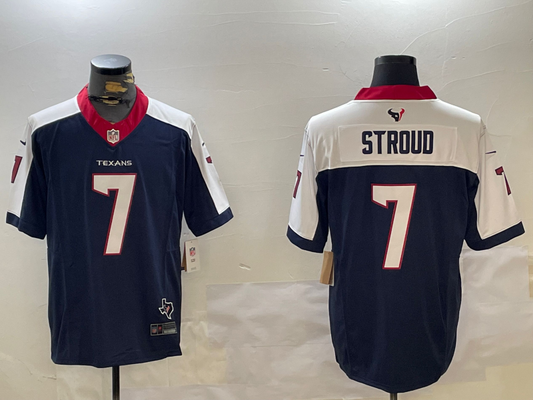 Men's Houston Texans C.J. Stroud #7 Navy Team Game Jersey