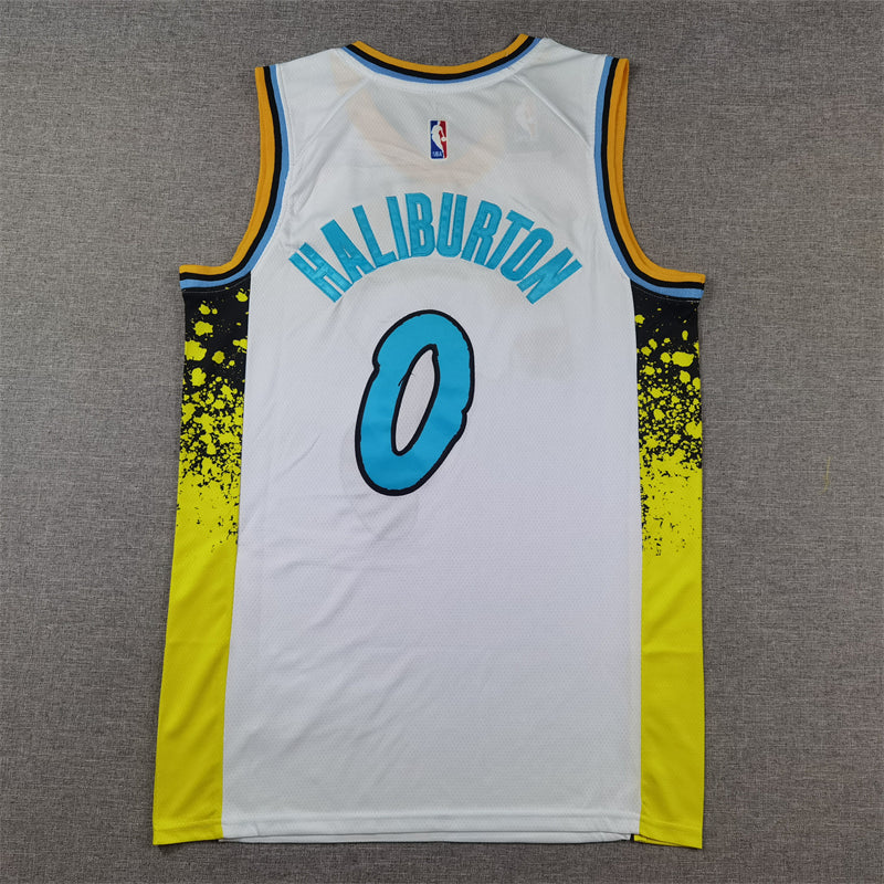 Men's Indiana Pacers Tyrese Haliburton #0 White 2024/25 Swingman Player Jersey - City Edition