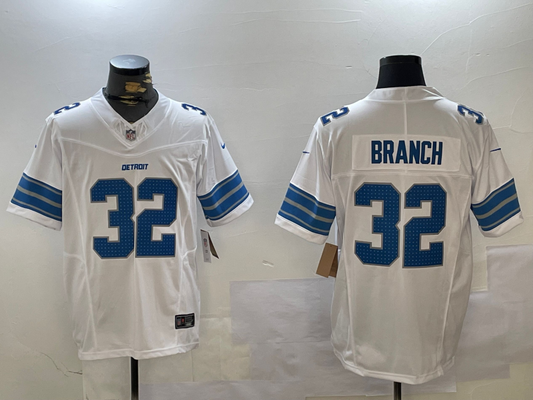 Men's Detroit Lions Brian Branch #32 White Game Jersey