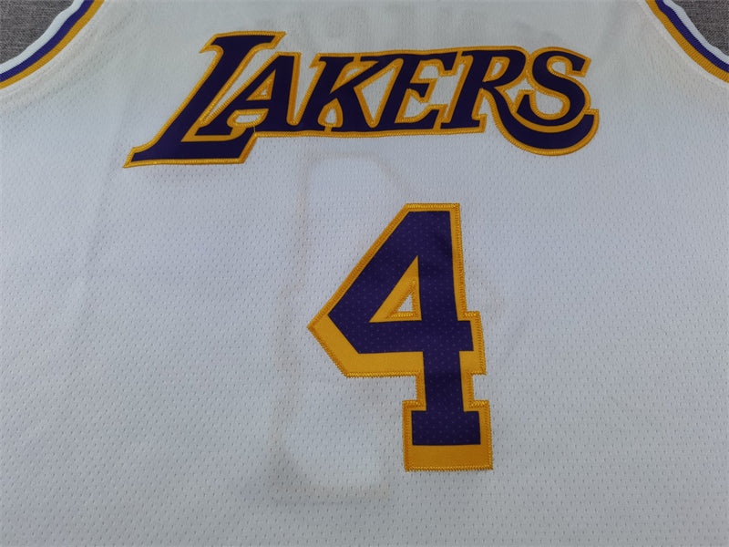 Men's Los Angeles Lakers Dalton Knecht #4 White Swingman Jersey - Association Edition