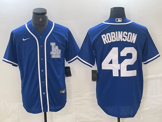 Men's Los Angeles Dodgers Jackie Robinson #42 Blue Limited Player Jersey