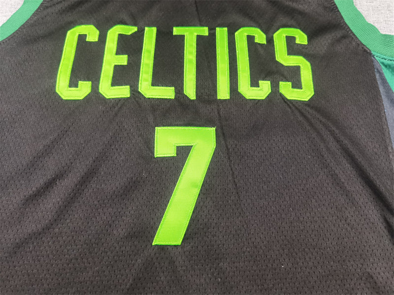 Men's Boston Celtics Jaylen Brown #7 Black 2024/25 Swingman Player Jersey - City Edition