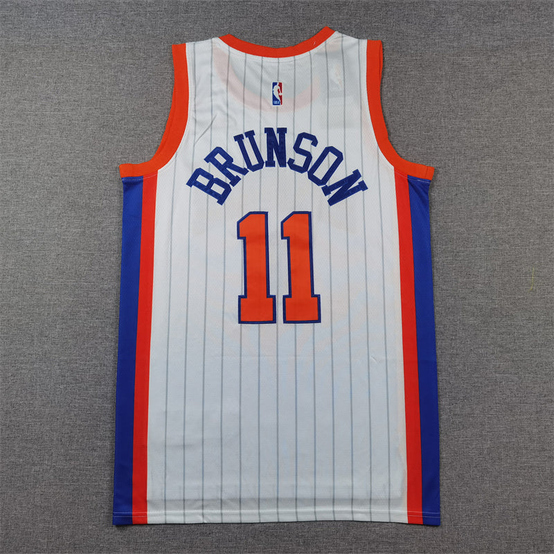 Men's New York Knicks Jalen Brunson #11 White 2024/25 Swingman Player Jersey - City Edition