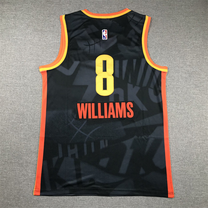 Men's Oklahoma City Thunder Jalen Williams #8 Black 2023/24 Swingman Jersey - City Edition