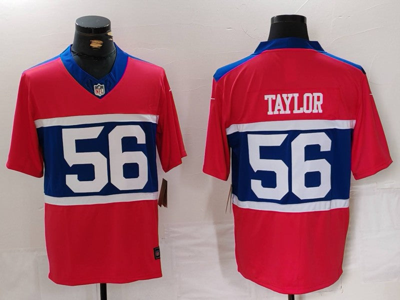 Men's New York Giants Lawrence Taylor #56 Century Red Alternate Player Game Jersey