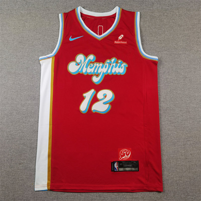 Men's Memphis Grizzlies Ja Morant #12 Red 2024/25 Swingman Player Jersey - City Edition