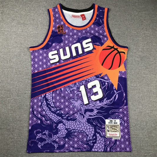 Men's Phoenix Suns Steve Nash #13 Purple Year of Dragon Edition Swingman Jersey