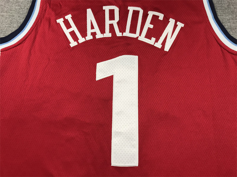 Men's LA Clippers James Harden #1 Red Swingman Player Jersey