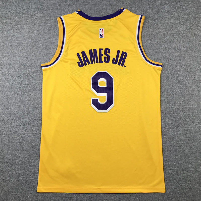 Men's Los Angeles Lakers Bronny James #9 Gold Swingman Player Jersey - Icon Edition