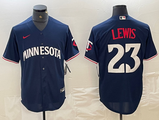 Men's Minnesota Twins Royce Lewis #23 Navy Alternate Replica Player Jersey