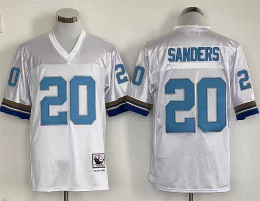 Men's Detroit Lions Barry Sanders Mitchell & Ness White Legacy Replica Jersey