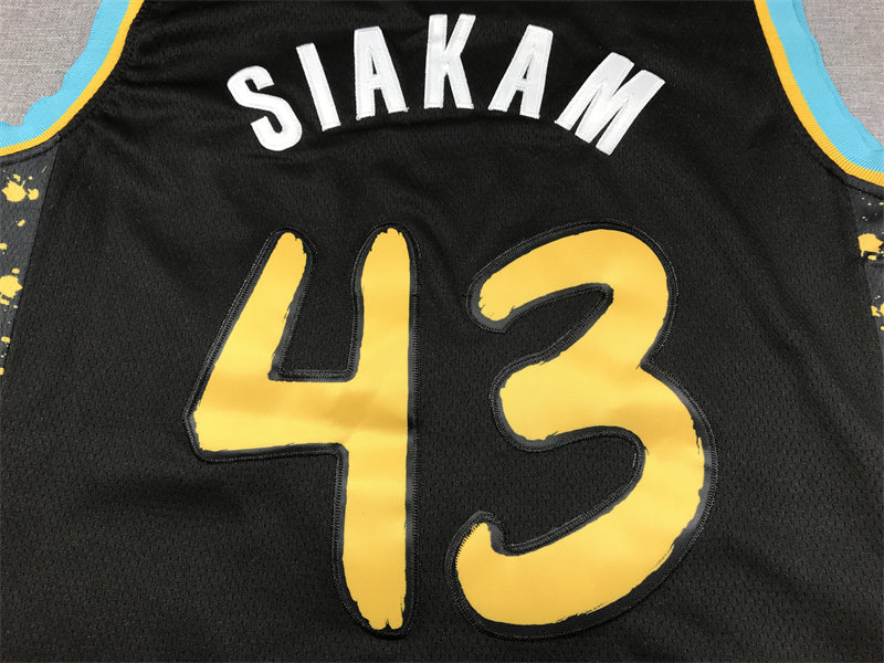 Men's Indiana Pacers Pascal Siakam #43 Black 2023/24 Swingman Jersey - City Edition